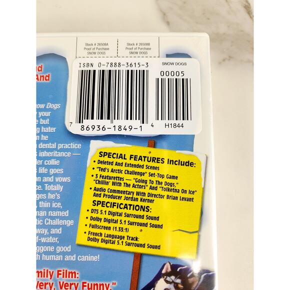 Movie Snow Dogs Disney DVD New Sealed Cuba Gooding Jr Dolby Digital USA - Picture 5 of 11